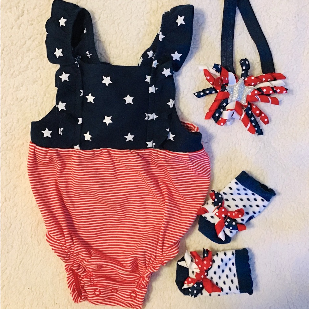 3-piece Baby Girl “Memorial Day” outfit
